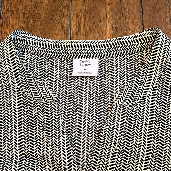 Croft & Barrow Tank size M black and white pattern - Picture 5 of 8